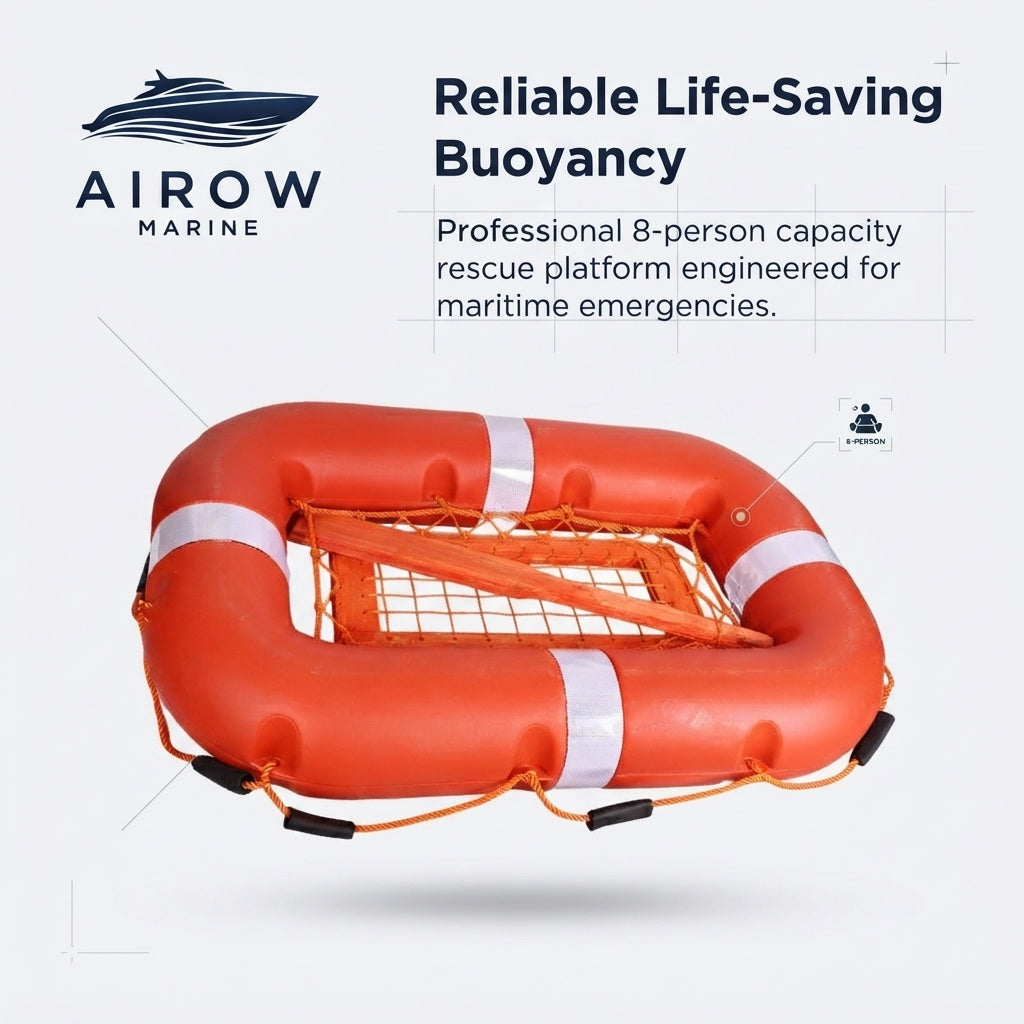 8-Person Marine Life Raft - High Buoyancy, Impact & Corrosion Resistant (1500x1060MM)