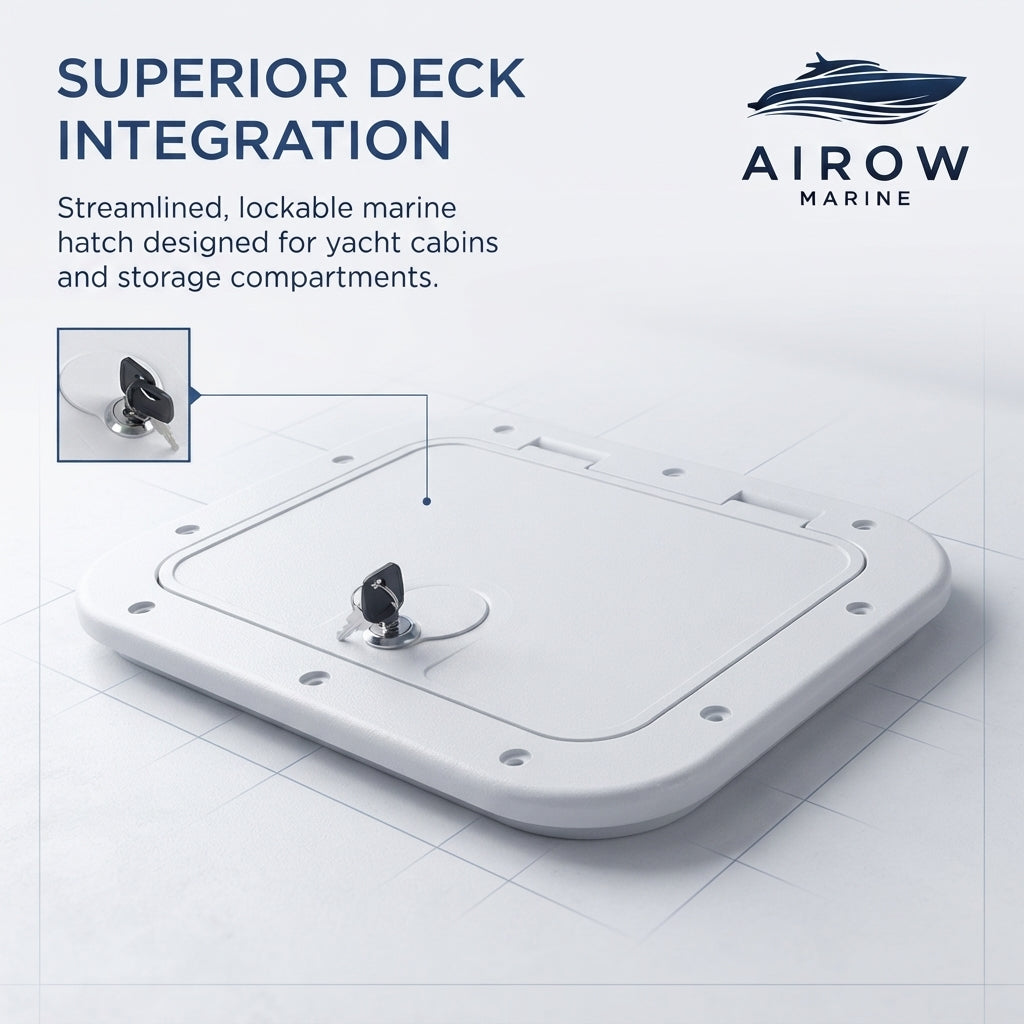 Airow Marine Lockable Deck Hatch - 375x280mm UV-Resistant ABS