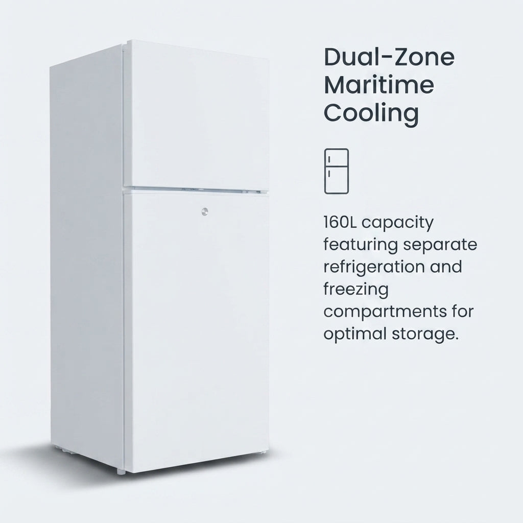 Airow Marine 160L Dual-Zone 220V Refrigerator - Fixed-Frequency Cooling