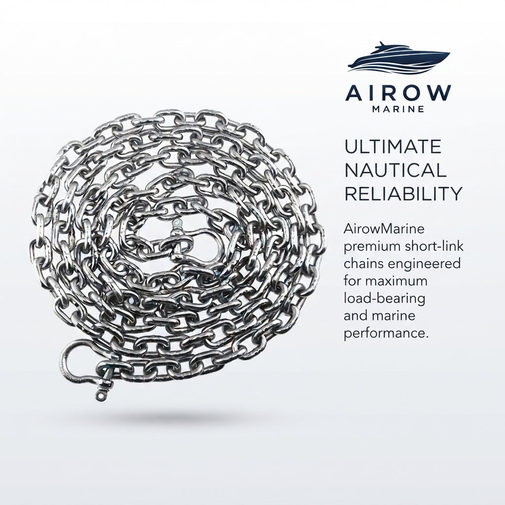 AirowMarine Stainless Steel Anchor Chain - Calibrated Short-Link (6MM/8MM)