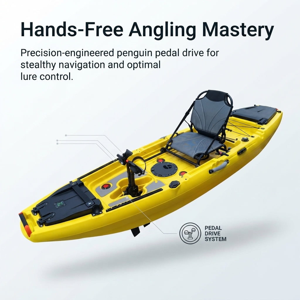 3-Meter Penguin Pedal Fishing Kayak – Rotomolded HDPE (Single Person) – marine application view