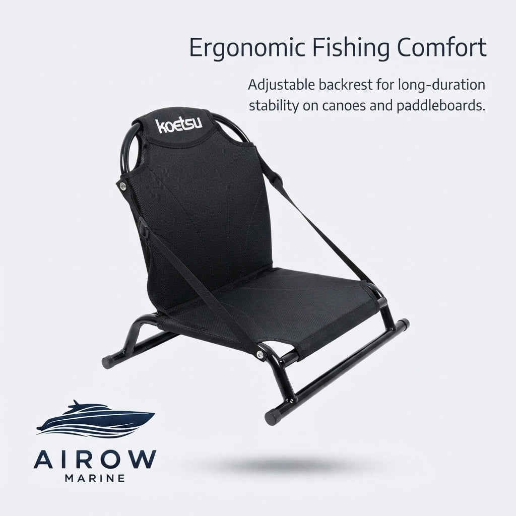 AirowMarine Koetsu Adjustable Kayak Fishing Seat - Breathable Mesh (56x58.5CM)