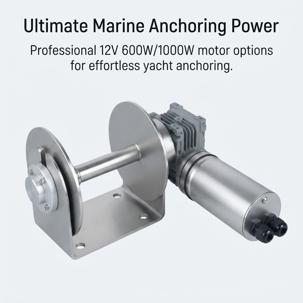 316L Stainless Steel Horizontal Boat Windlass - 12V IP68 (600W/1000W)
