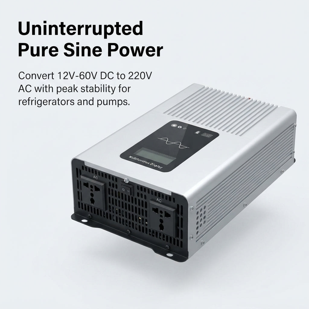 Marine & PV Pure Sine Wave Inverter - 10000W Peak, Multi-Voltage 220V Output