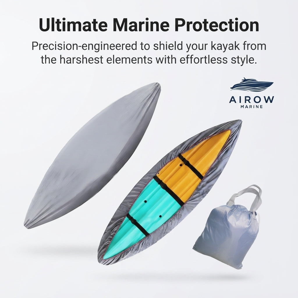 AirowMarine Universal Fit Kayak Cover - Waterproof, UV-Resistant, Heavy-Duty