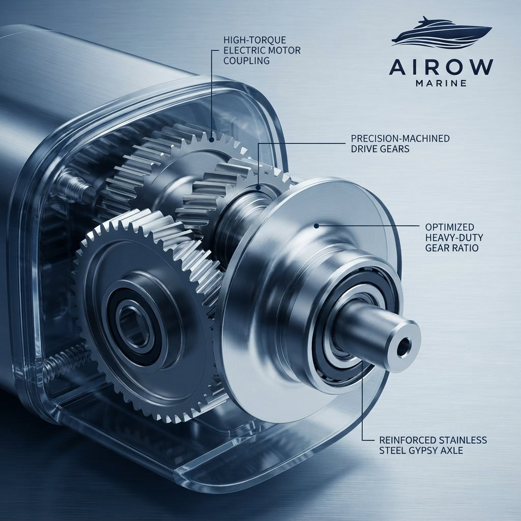 Electric Anchor Windlass – 316 SS, Silent Operation for Marine Yachts & Boats – marine application view