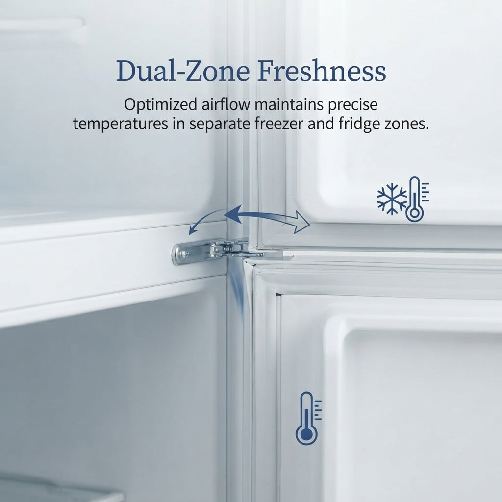 AirowMarine 230L Dual Voltage Marine Refrigerator - Double-Door 110V/220V