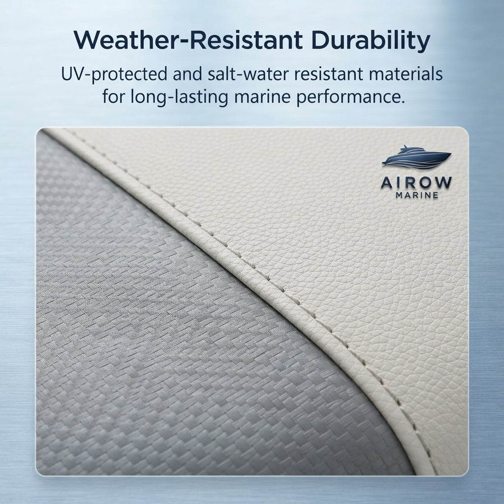 AIROW Marine Dual-Seat Yacht Sofa - Marine-Grade Vinyl, Ergonomic Support (106cm)