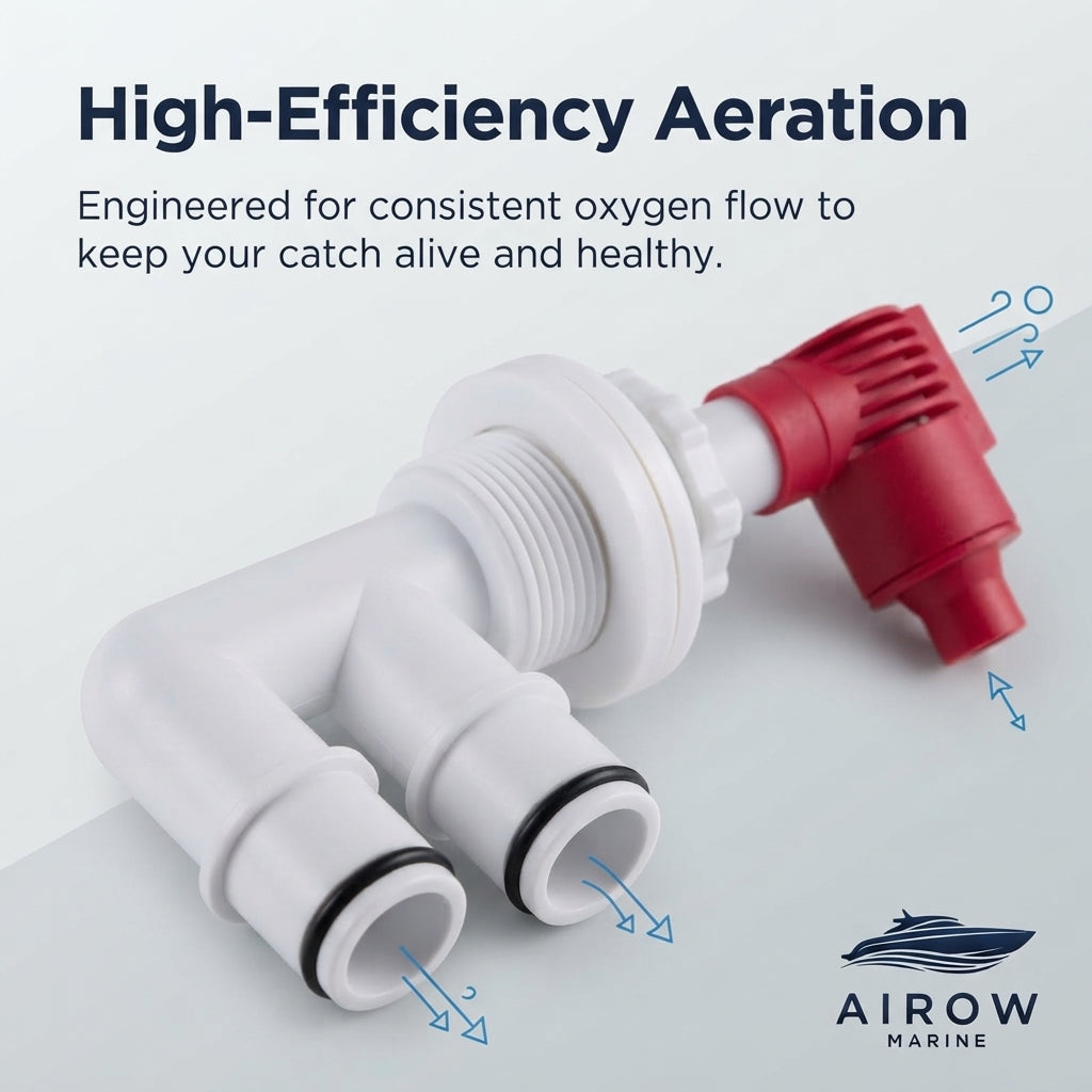 Livewell Aerator & Drain Kit - Marine Grade, High-Flow (25.5mm Cutout)