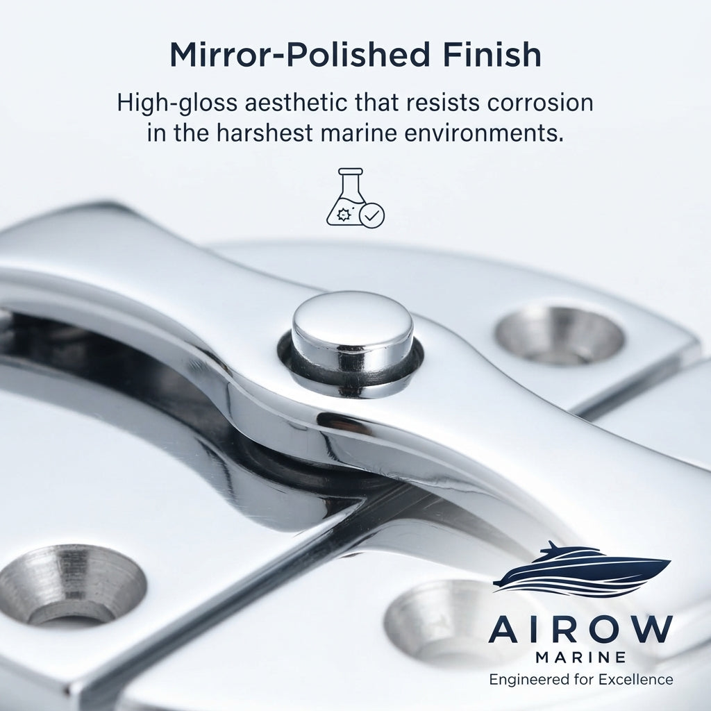 316 Stainless Steel Marine Flush Pull Latch - Mirror Polished (59mm)