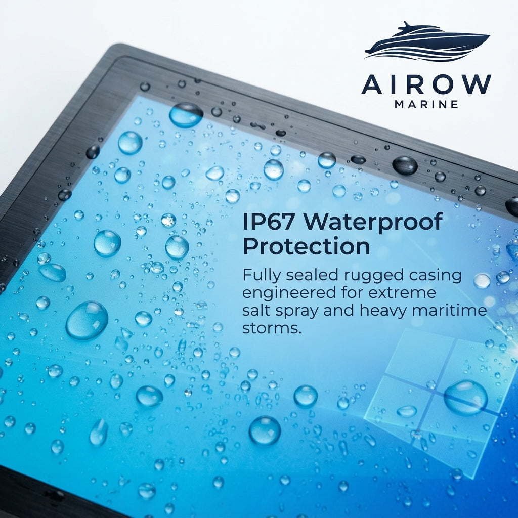 Airow Marine 21.5-Inch Waterproof Touchscreen Display - 1000 Nits IP67 (FHD)