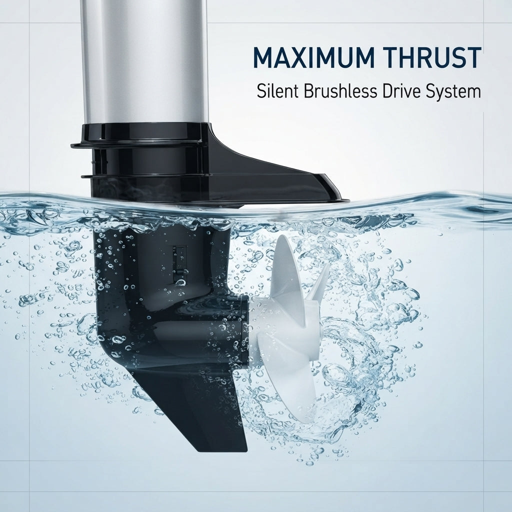Brushless Electric Outboard Trolling Motor - 12V/24V/48V Multi-Voltage Marine Propeller