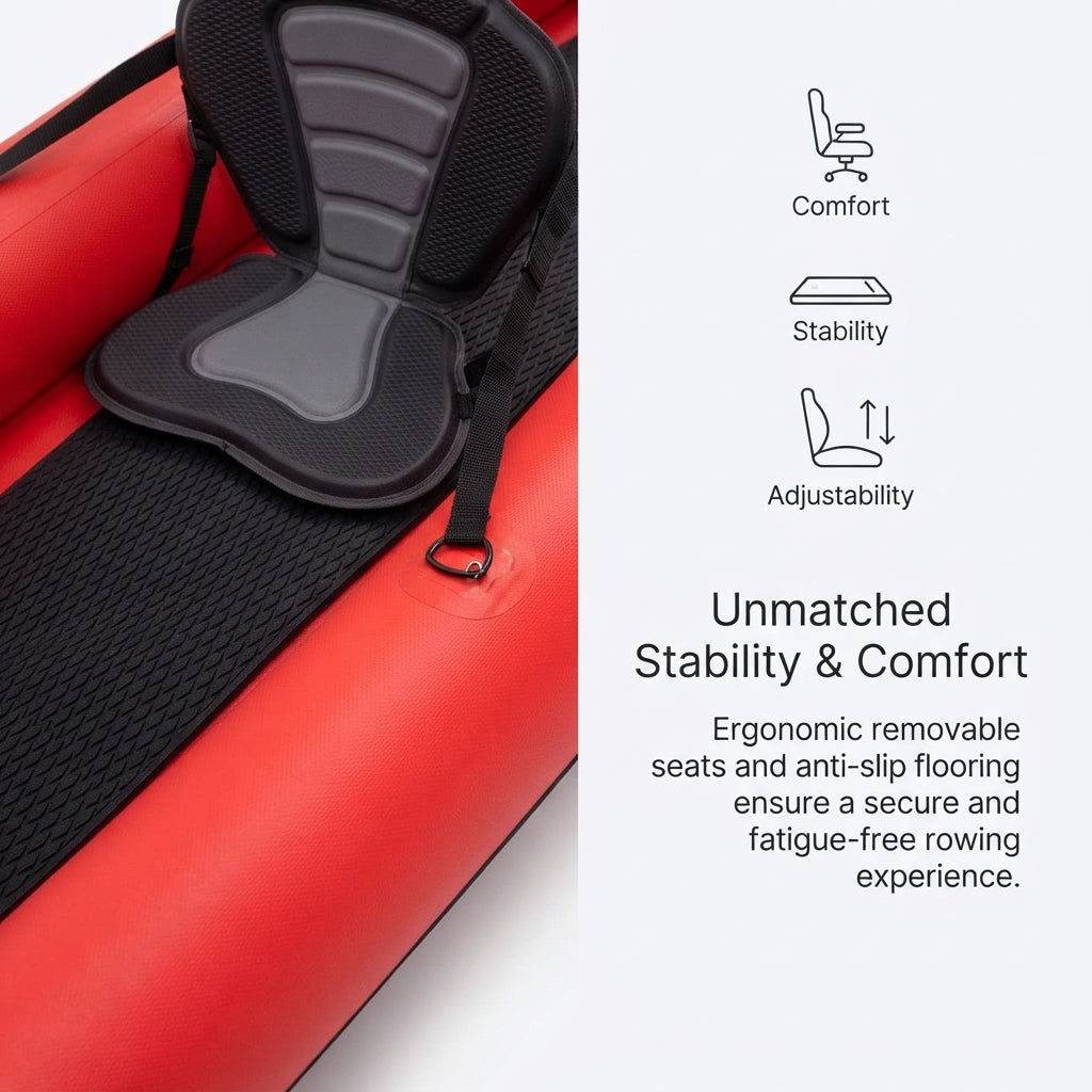 Airow Marine 2-Person Inflatable Drop-Stitch Kayak - High-Pressure (420cm)