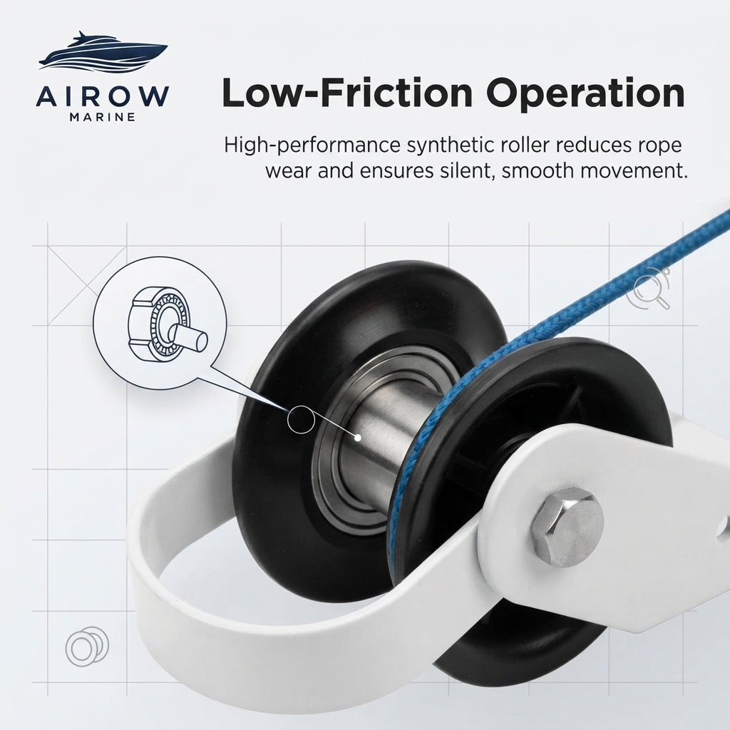AIROW MARINE Electric Anchor Windlass - Automatic Horizontal Design for Yachts & Boats (13.4kg Max Anchor)