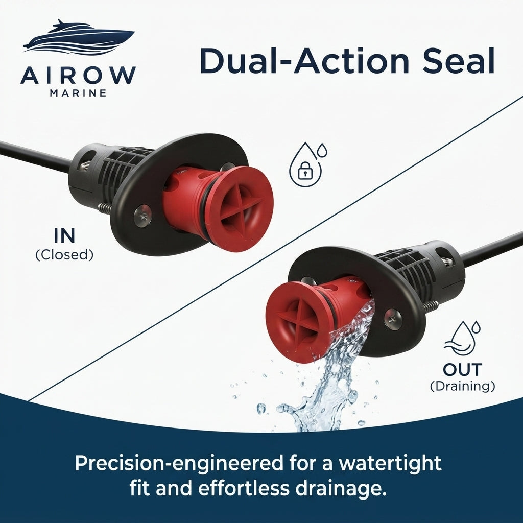 Airmarine Remote Drain Plug System - 3M Cable, 1-Inch Easy Install, Corrosion-Proof