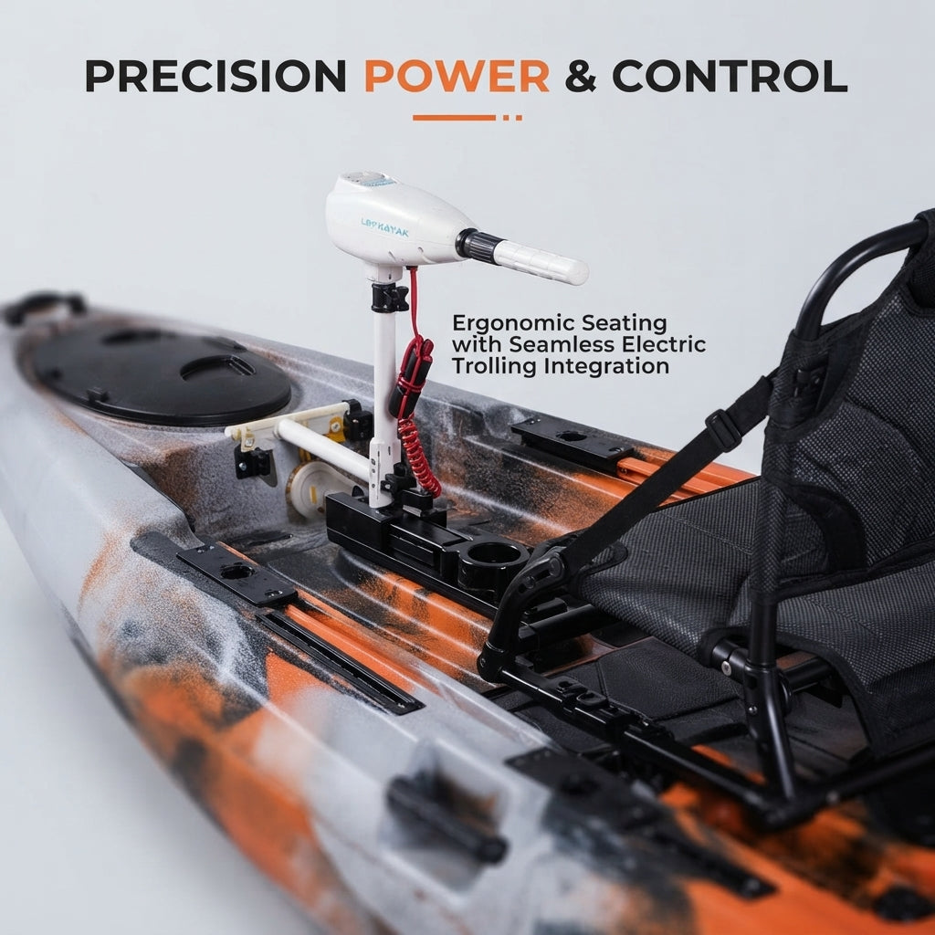 Motorized Fishing Kayak – High-Impact Rotomolded PE (3950mm) – marine application view