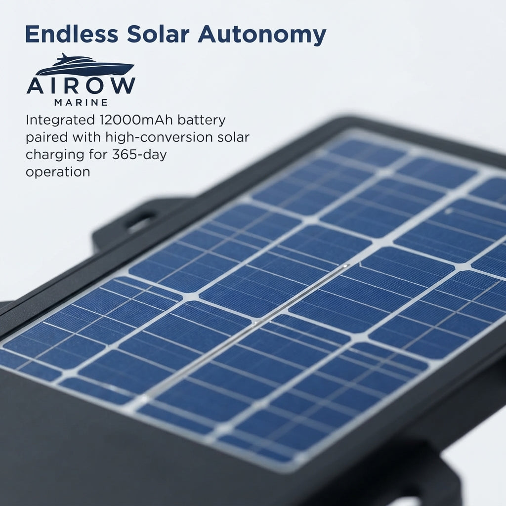 AirowMarine Solar GPS Tracking Terminal - IP68 Waterproof, Quad-Positioning, 4G LTE