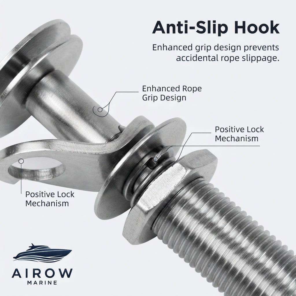 AirowMarine 304 SS Quick-Release Boat Fender Bracket - Marine Grade Hardware