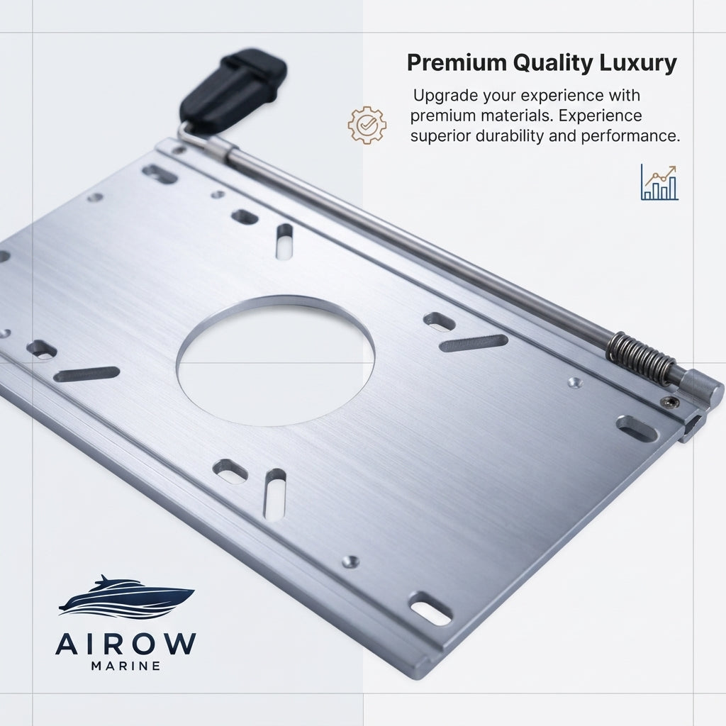 Airrow Marine Aluminum Alloy Seat Base Slides - Adjustable, Corrosion-Resistant