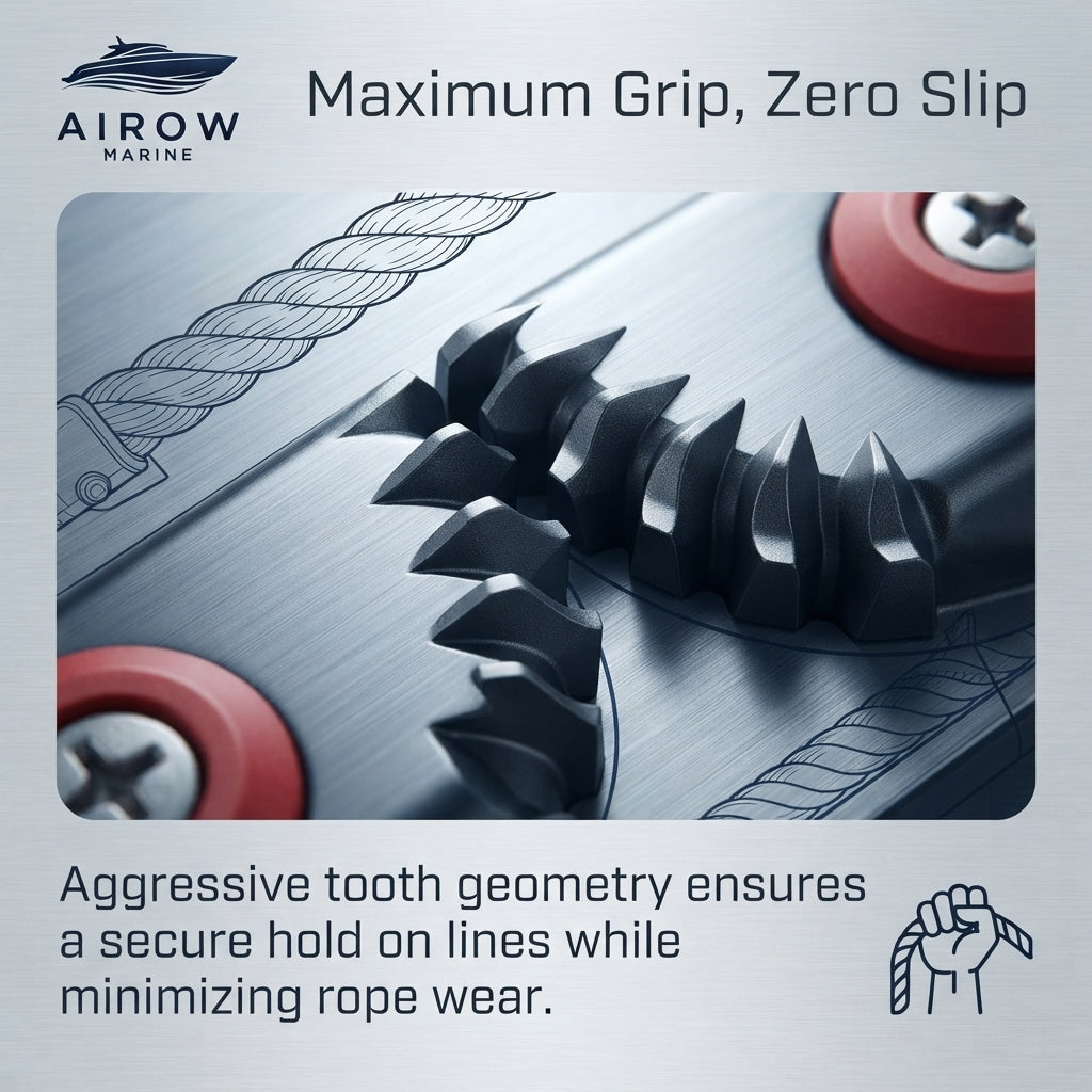 AirowMarine High-Strength Aluminum Rope Cleat – Corrosion Resistant (86mm) – marine application view