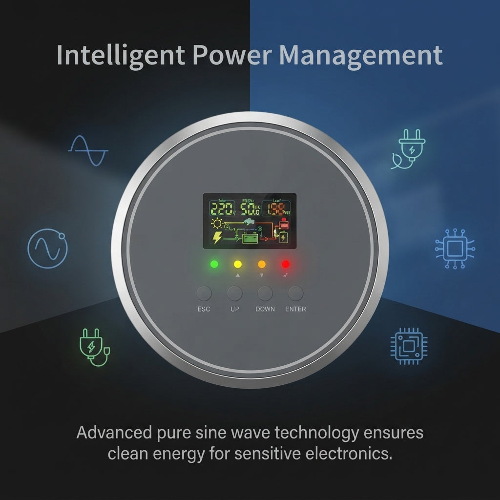 Techfine High-Capacity Pure Sine Wave Off-Grid Marine Solar Inverter System