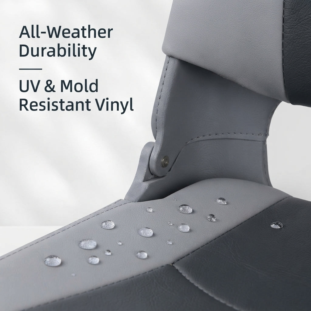 Folding Marine Boat Seat – Padded Vinyl