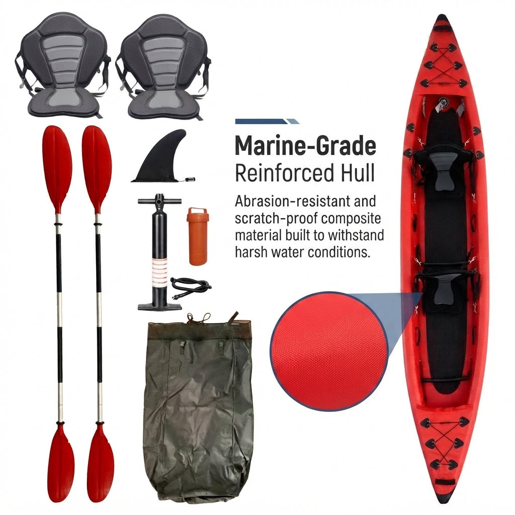 Airow Marine 2-Person Inflatable Drop-Stitch Kayak - High-Pressure (420cm)