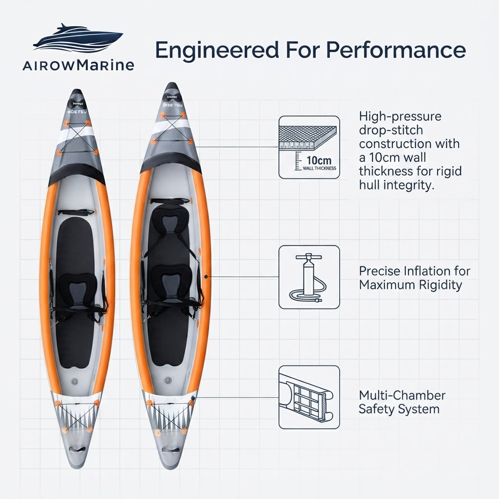 AirMarine Koetsu Inflatable Racing Kayak - Drop-Stitch PVC - 2 Person