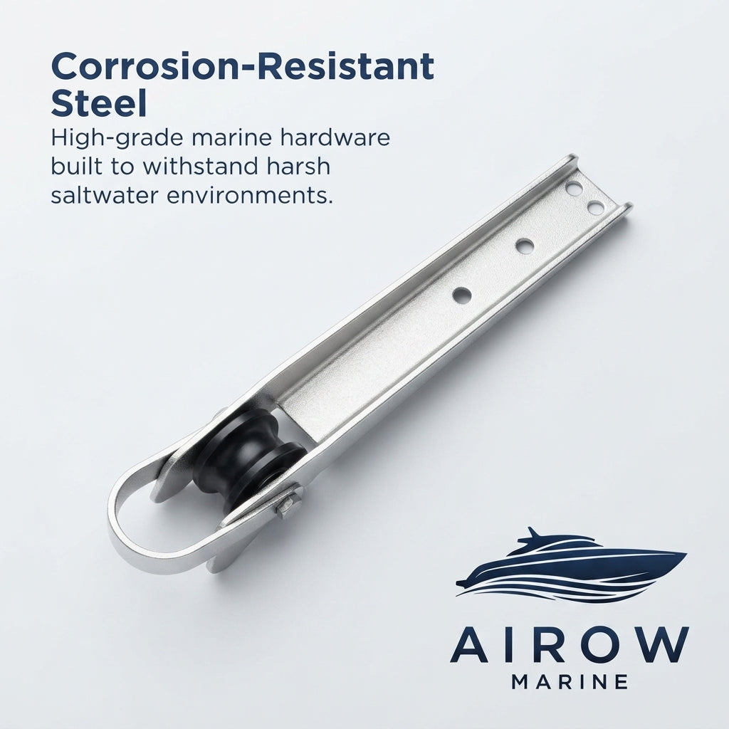 390mm Marine Anchor Roller – Precision Cast 316 Stainless Steel for Yachts – detail view