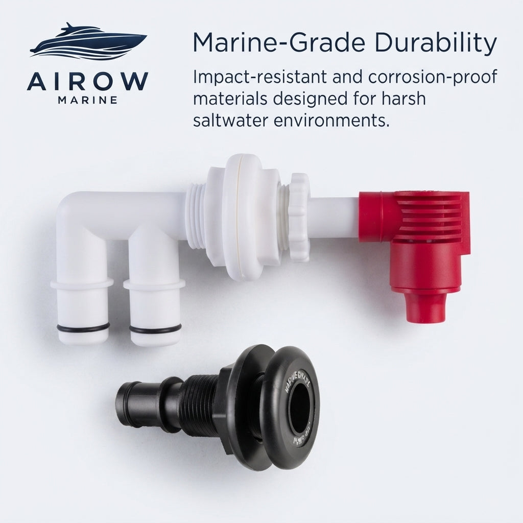 Livewell Aerator & Drain Kit - Marine Grade, High-Flow (25.5mm Cutout)