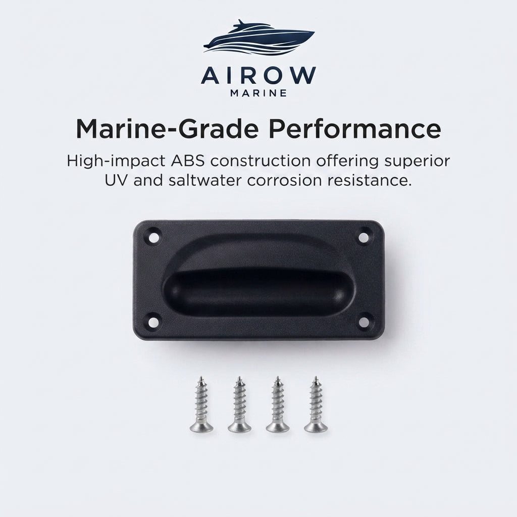 Marine Recessed Pull Handle – High-Impact ABS Flush Mount (9.2cm x 5.8cm) – detail view