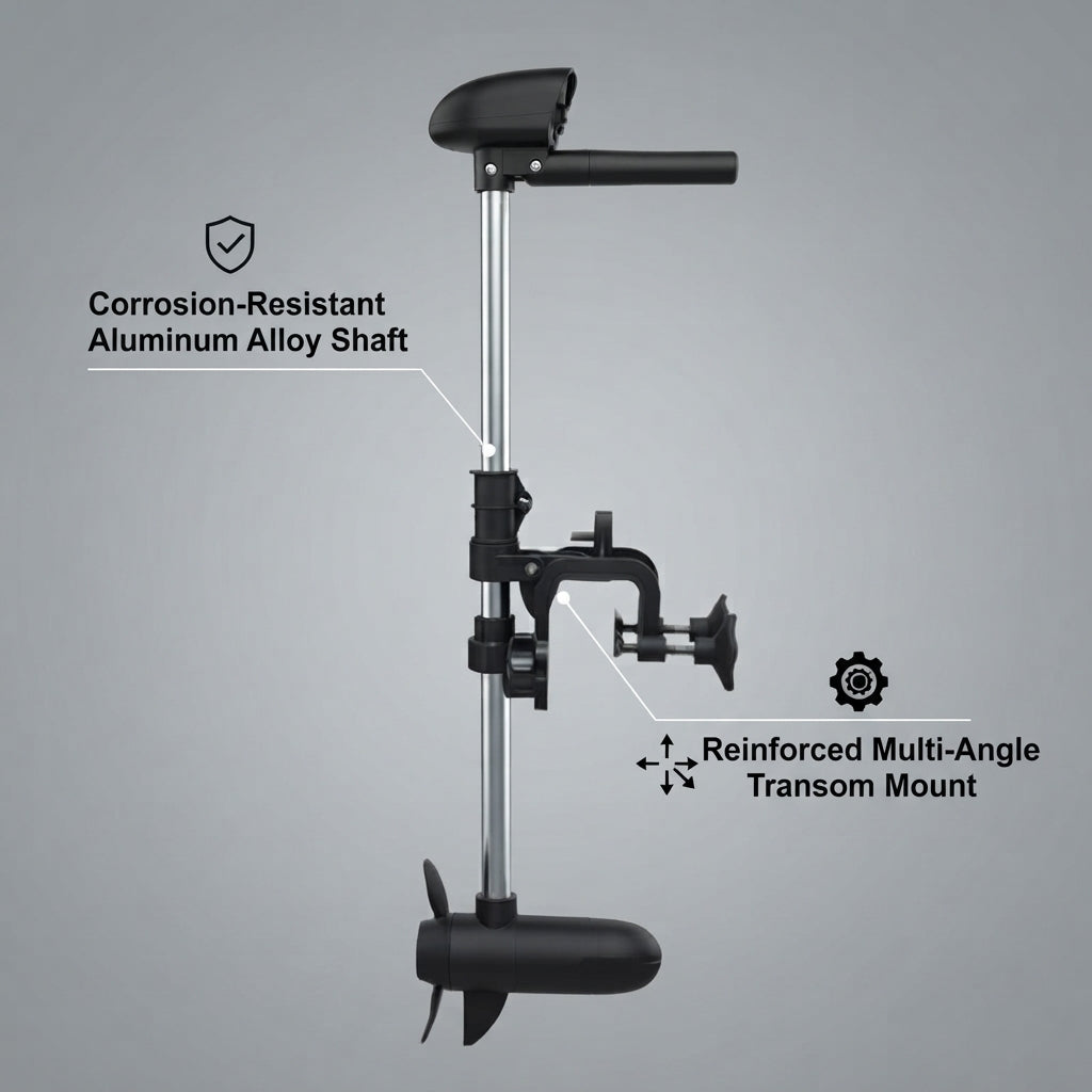 Haswing W-20 Electric Trolling Motor - 20 lbs Thrust, 12V Marine Outboard