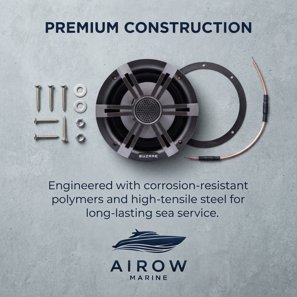 Airow Marine GS-068T-RGB Waterproof Speaker - 150W 2-Way Coaxial (6.5")