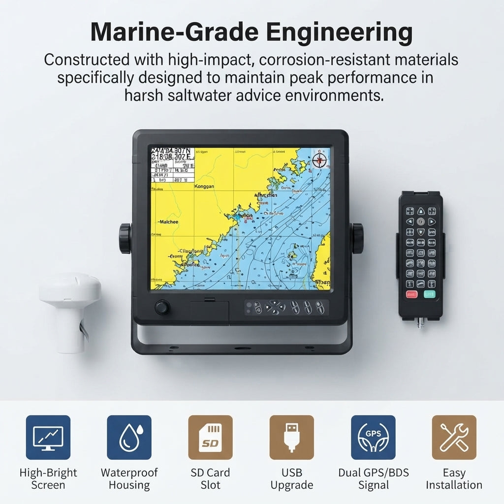 15-inch Marine Chart Plotter - GPS & BeiDou Multifunction Navigator