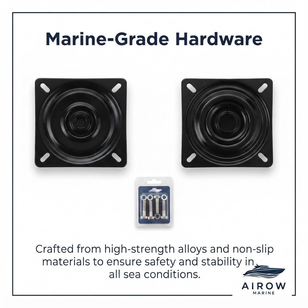 Adjustable Boat Seat Pedestal Base - Marine-Grade Powder-Coated Alloy