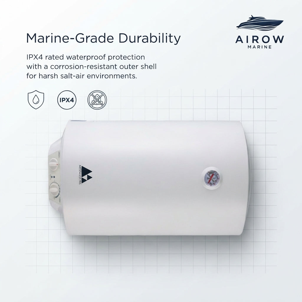 AirowMarine 50L Marine Electric Water Heater - Dual Voltage 110V/220V (1500W)