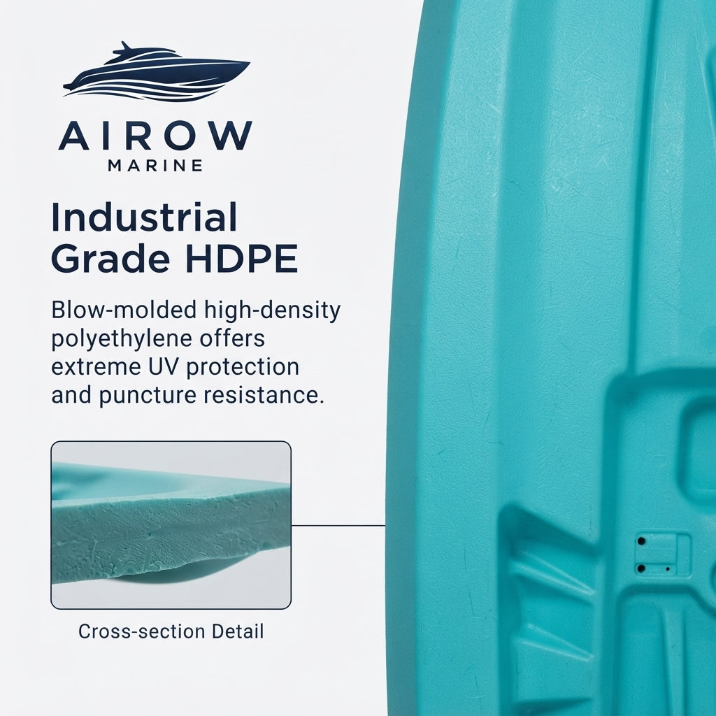 AirowMarine HDPE Blow-Molded Fishing Kayak - 262cm, 20KG Rigid Hull