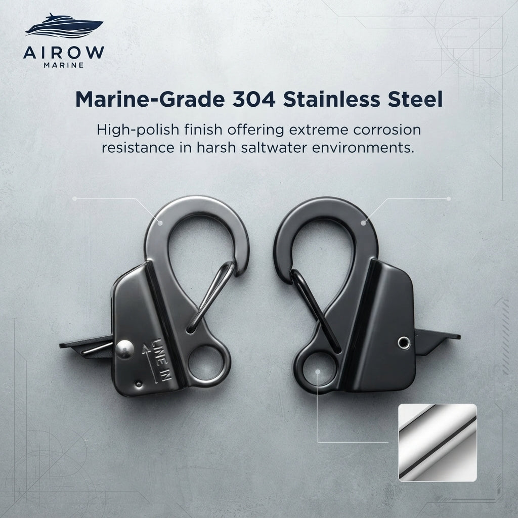 Airow Marine 304 Stainless Steel Quick-Release Boat Anchor Hook - 116mm