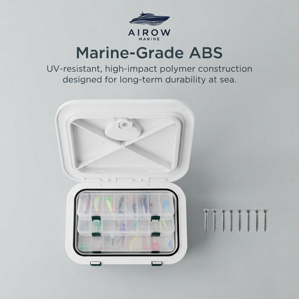 AirowMarine Recessed Marine Storage Hatch - Waterproof ABS Bait Box