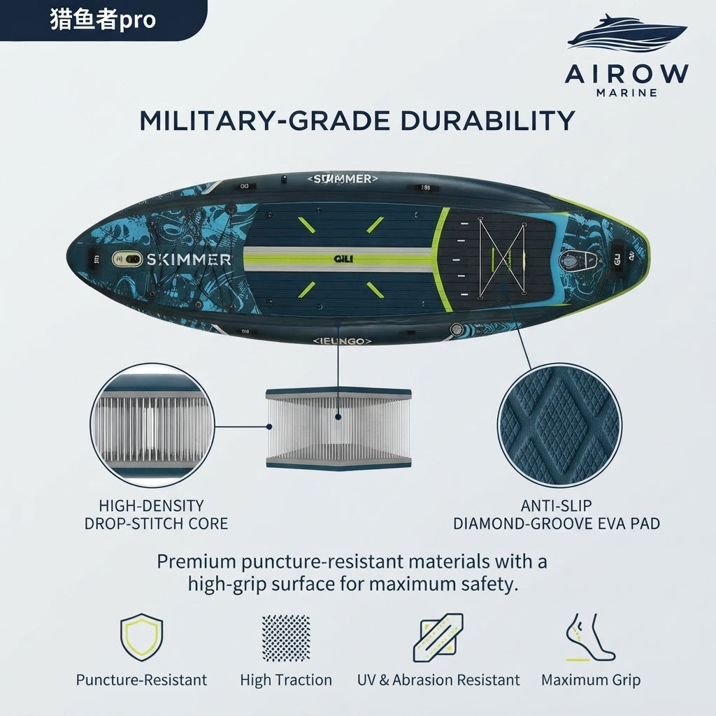 AirowMarine SKIMMER Inflatable Multi-Sport Paddle Board - 2-3 Person (350cm)