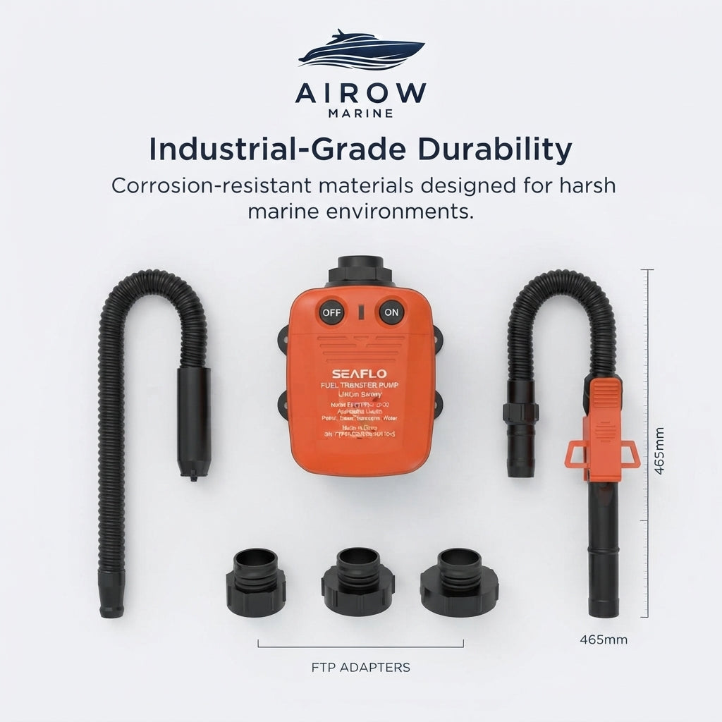AIROW Marine Portable Electric Fuel Transfer Pump - Lithium-Ion, DC Powered