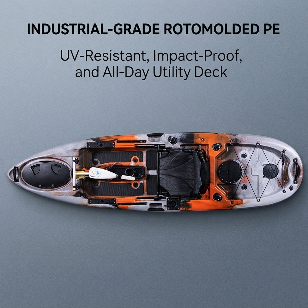 Motorized Fishing Kayak – High-Impact Rotomolded PE (3950mm) – detail view