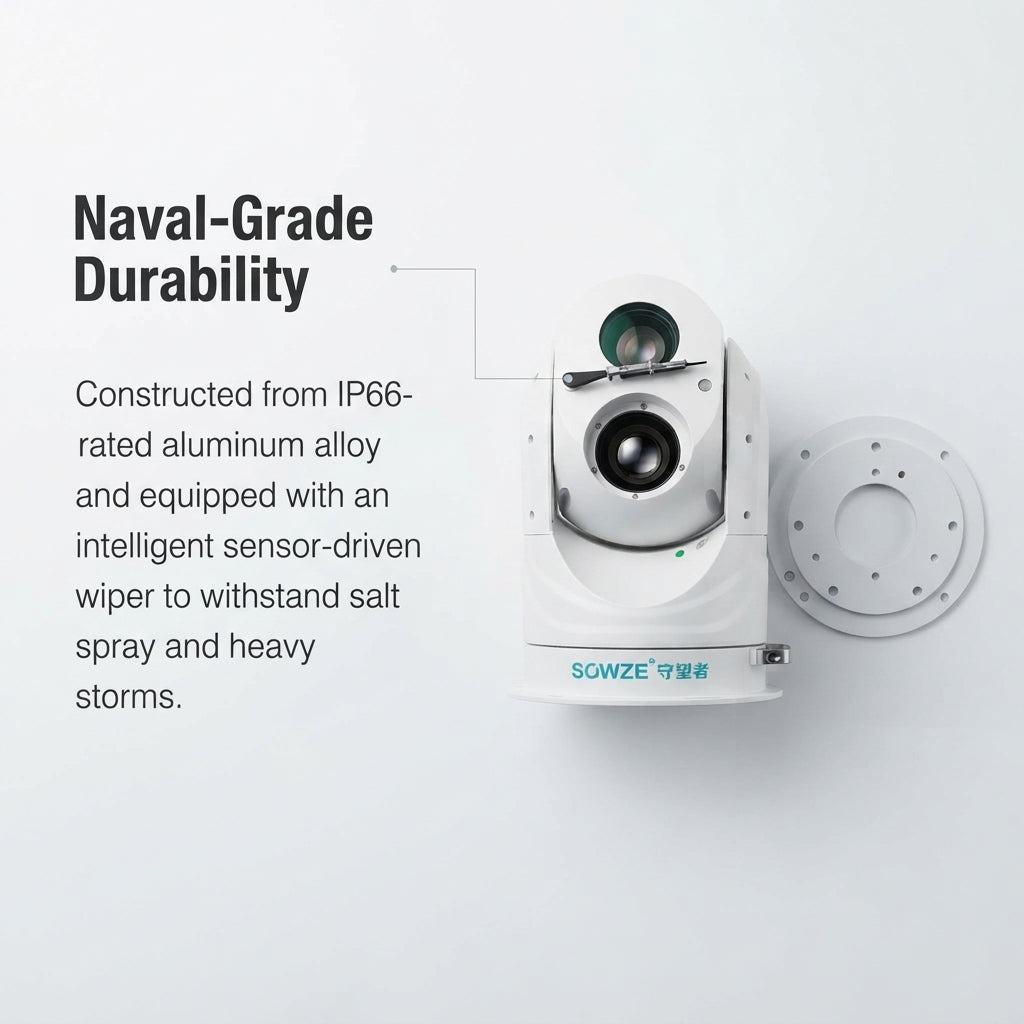 Marine Dual-Spectral Thermal Camera - 384 IR, 52x Gyro Pan-Tilt Head