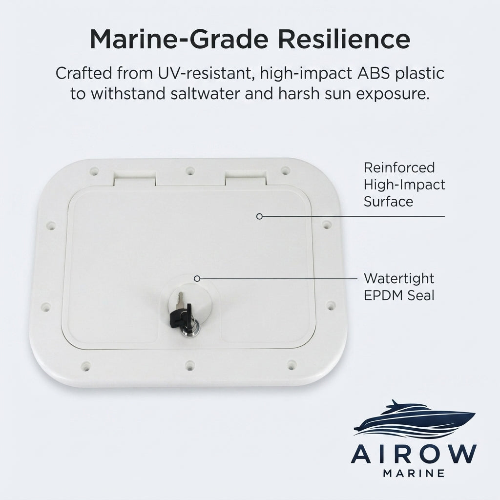 Airow Marine Lockable Deck Hatch - 375x280mm UV-Resistant ABS
