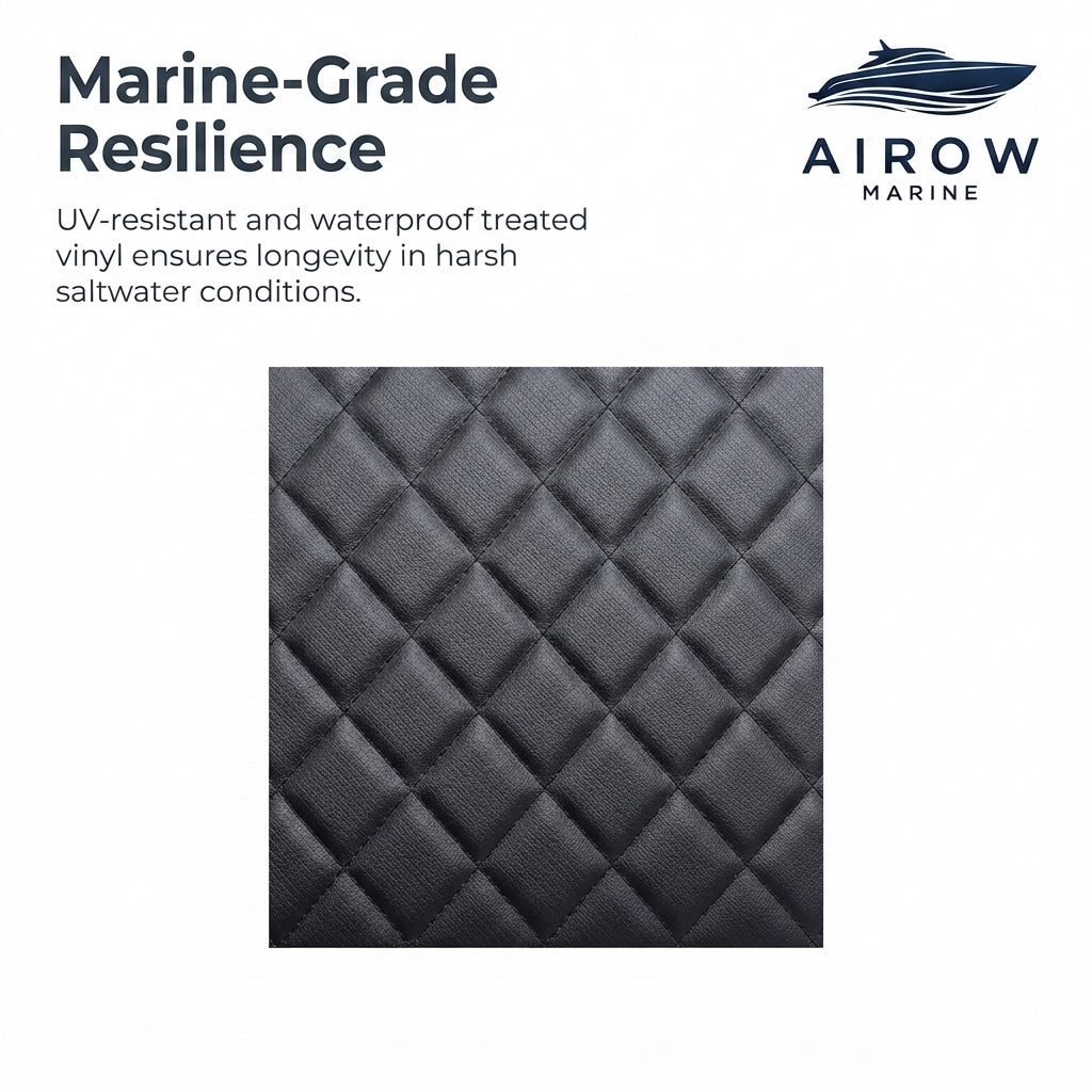 Airow Marine Sporty Captain's Boat Seat - UV-Resistant Flip-Up Bolster