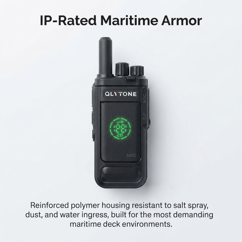 High-Power VHF Handheld Marine Radio - IP67 Waterproof, 199 Channels