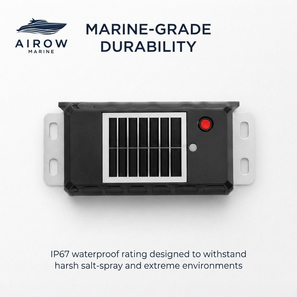 AirowMarine Solar GPS+BeiDou Tracker - Marine-Grade IP67 (10000mAh)