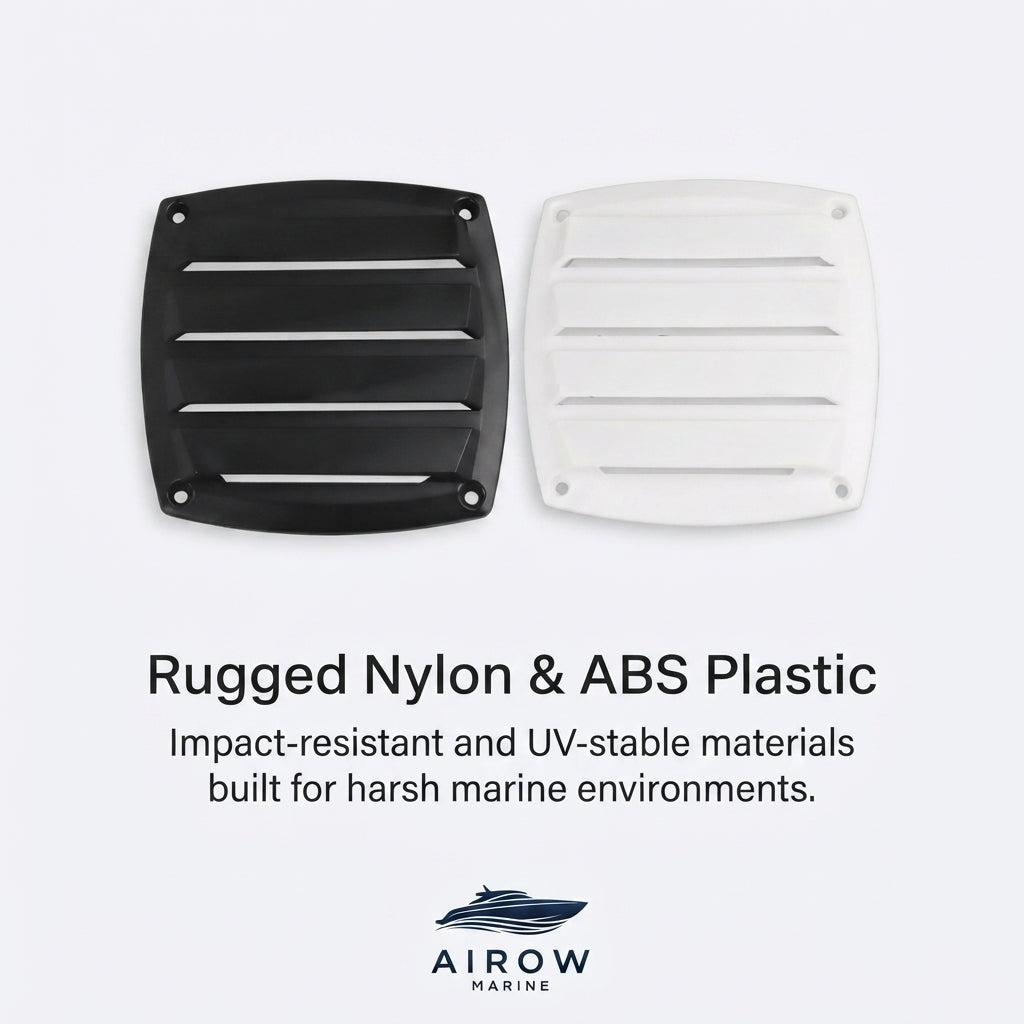 Yacht Louvered Air Vent Cover - Durable Nylon/ABS Marine Grille 82.7mm
