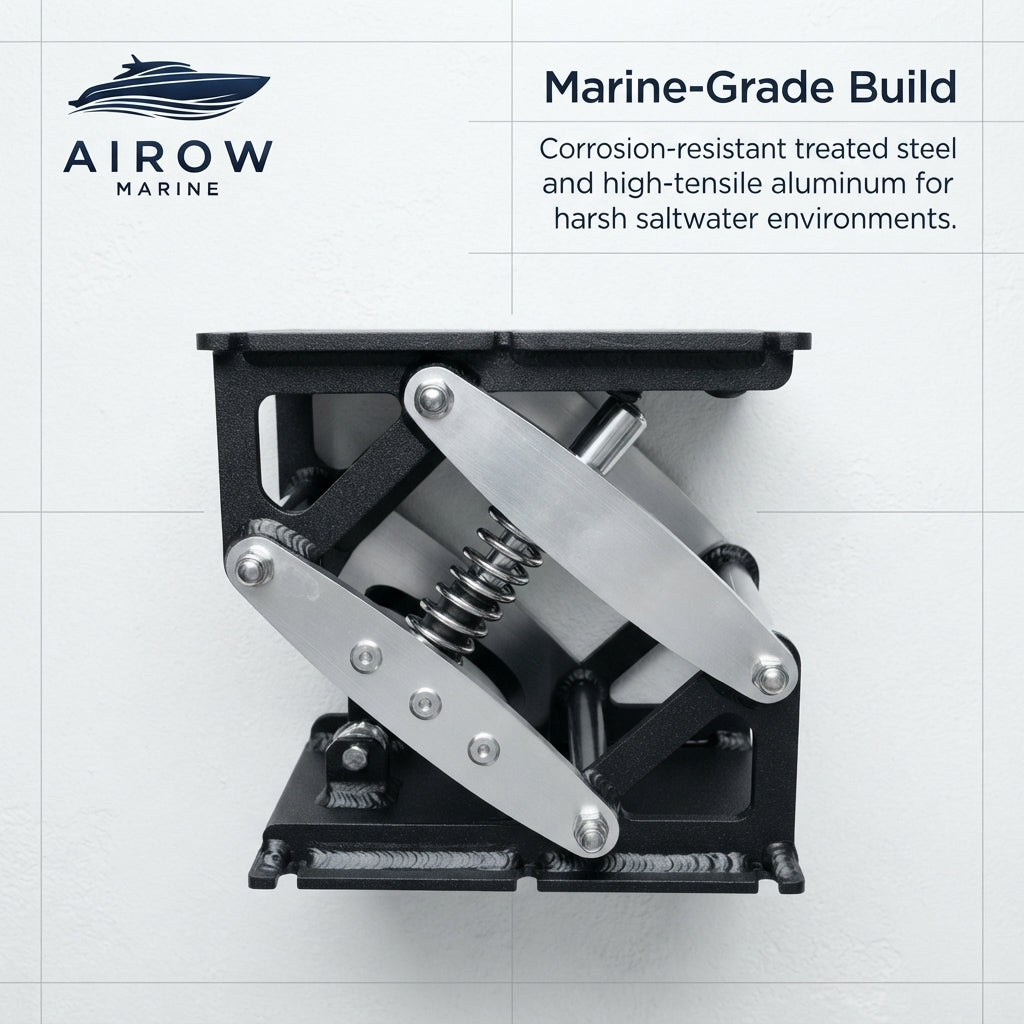Airow Marine Height-Adjustable Shock-Absorbing Seat Mount - Corrosion-Resistant (35.6cm)