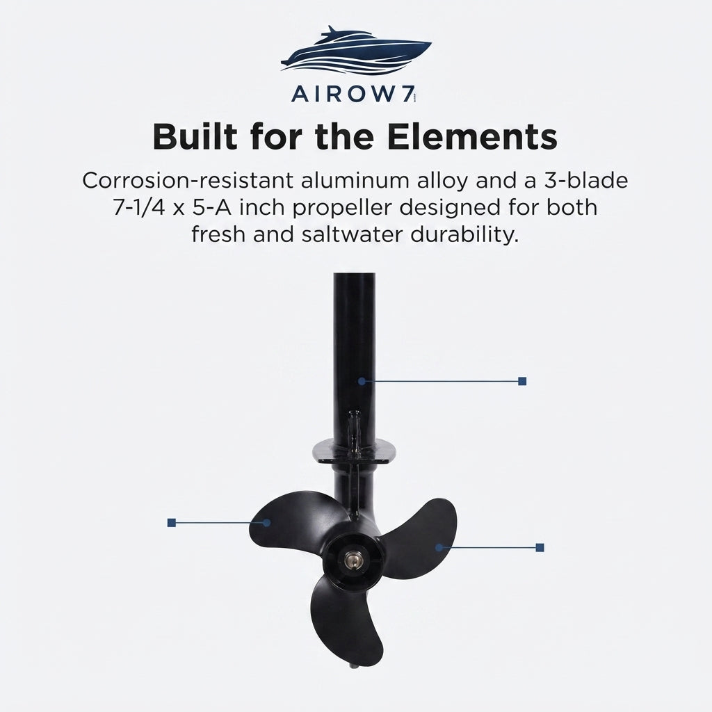 48V 800W Brushless Electric Outboard Motor - 13km/h Max Speed (420mm Shaft)